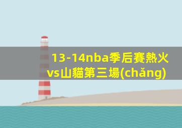 13-14nba季后賽熱火vs山貓第三場(chǎng)