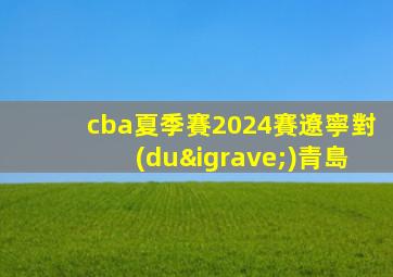 cba夏季賽2024賽遼寧對(duì)青島
