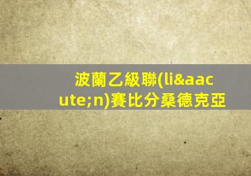 波蘭乙級聯(lián)賽比分桑德克亞