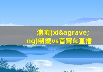 浦項(xiàng)制鐵vs首爾fc直播