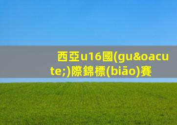 西亞u16國(guó)際錦標(biāo)賽